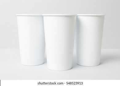 White Paper Cups Mockup