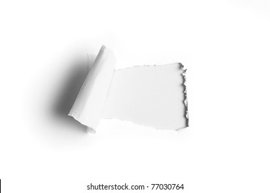 white paper with a hole and copy space for text