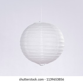 White Paper Lantern, White Isolated Background