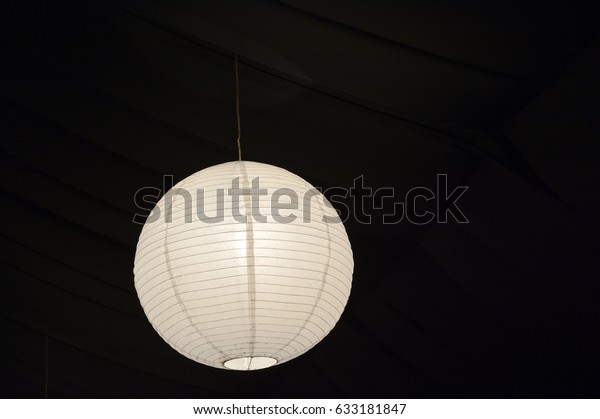 White Paper Lantern Lamp Hang Ceiling Stock Photo Edit Now 633181847