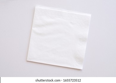 white paper napkin from above - studio shot