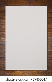 White paper on wood wall