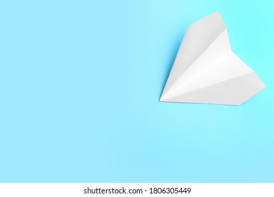 Flat Lay White Paper Plane Blank Stock Photo (Edit Now) 1043412616