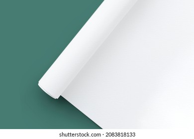 White paper roll mockup psd in minimal design