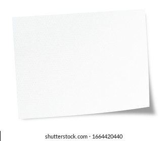 White Paper Sheet Background - Isolated On White