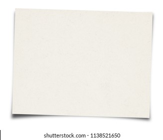 White Paper Sheet Isolated On White Background	