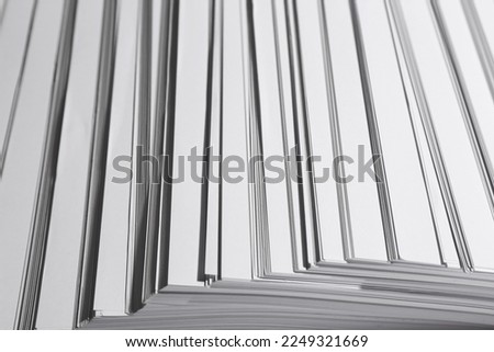 White paper sheets as background, closeup view
