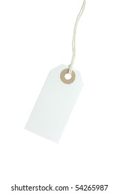 White Paper Swing Ticket Type Tag With String