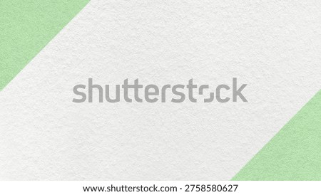 White paper texture background with light green mint corners and copy space for banner presentation template.
