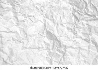 White Paper texture Crumpled Paper Top view.