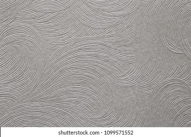 White Paper Texture With Embossed Curvy Lines