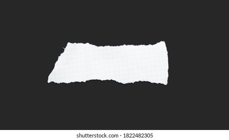 White Paper Torn Apart On Black Background