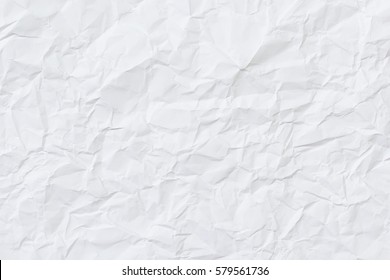 White paper wrinkled texture for background and copy-space. - Shutterstock ID 579561736
