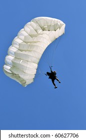 White Parachute On Blue Sky