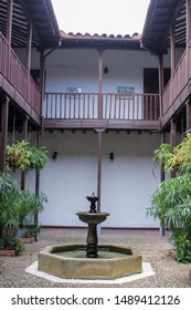 White Patio Inside Casa Custodio Garcia Rovira Colonial Museum Bucaramanga Santander Colombia 19 August 2018