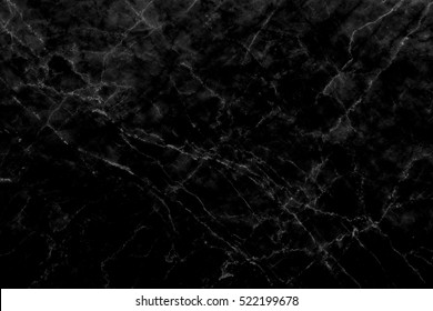 White pattern detailed in black marble texture, abstract background