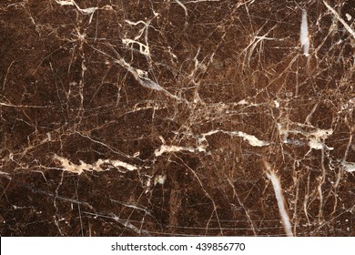 White Patterned Natural Of Dark Brown Marble Texture For Design. Abstract Background.