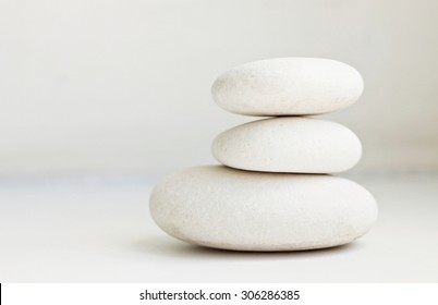 white pebbles pile white background pure simplicity empty soft focus - Shutterstock ID 306286385