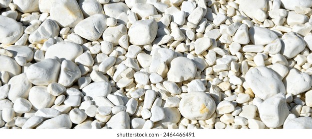 White pebbles texture background, decorative small stones texture wallpaper - Powered by Shutterstock