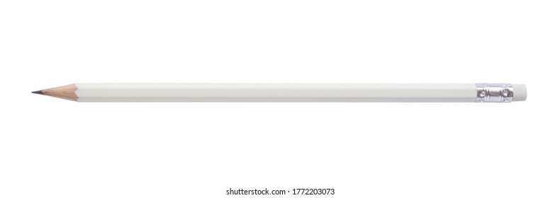 White Pencil Isolated On White Background