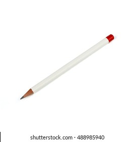 White Pencil On A White Background