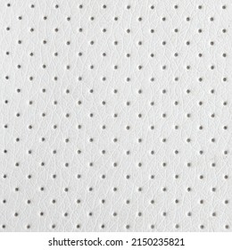 White perforated leather for car covers and furniture