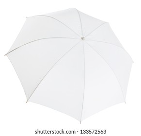 White Photo Umbrella Isolated With Clipping Path Included