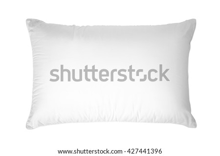white pillow, Isolated on white background.