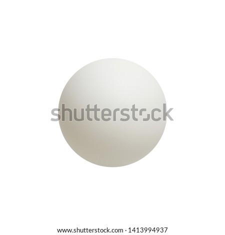 White ping-pong ball isolated , clipping path 