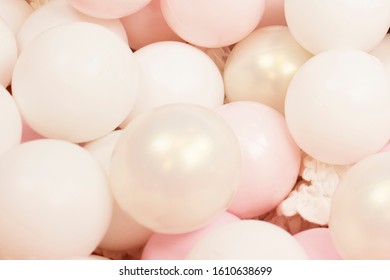 White And Pink Glossy Balls For In A Ball Pit