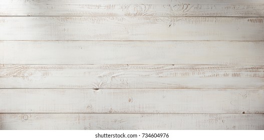 White Plank Wooden Background Texture