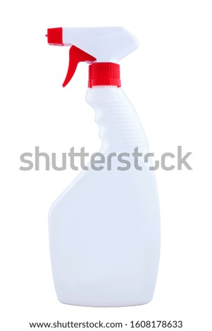 White Spray Bottle Nozzle on Black Background