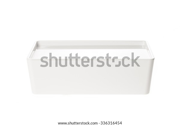 White Plastic Box Lid Emptyblink Container Stock Photo (Edit Now) 336316454