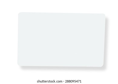 White Plastic Card Isolated On White Background