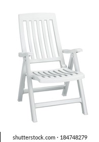 White Plastic Chair Isolated On White