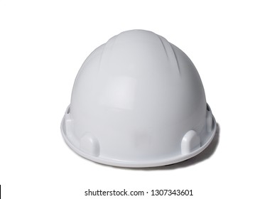 White Plastic Helmet On White Background Stock Photo 1307343601 ...