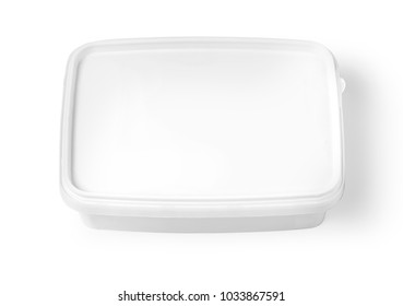white plastic package isolated on white with clipping path