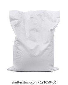 White Plastic Sack Isolated On White