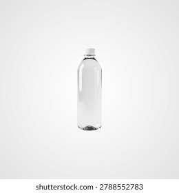 White plastic spray bottle with trigger mechanism isolated