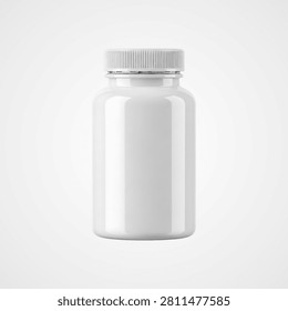 White plastic spray bottle with trigger mechanism on white background