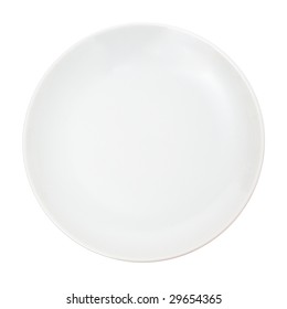 White Plate Isolated On White.