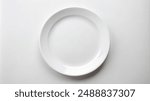 white plate isolated on white background