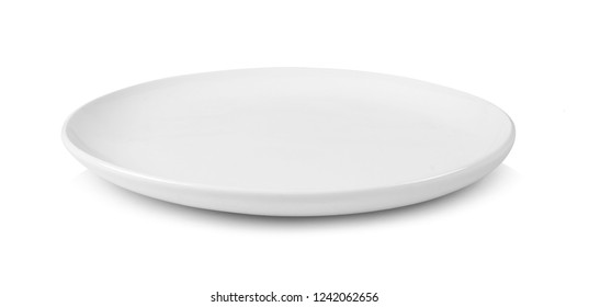 White Plate Isolated On White Background