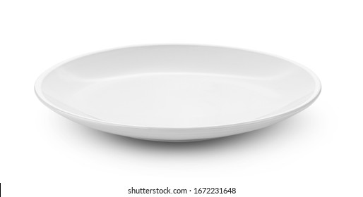 White Plate Isolated On White Background