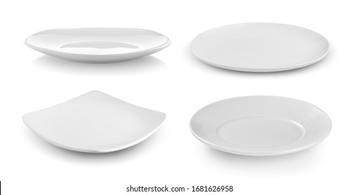 white plate isolated on white background - Shutterstock ID 1681626958