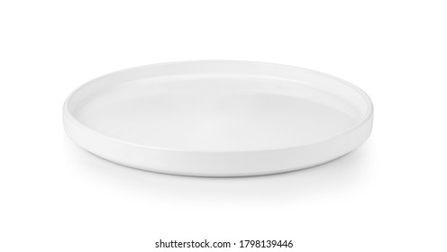 White Plate Isolated On White Background