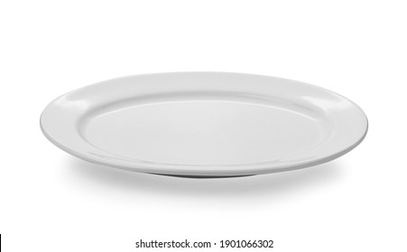 White Plate Isolated On White Background