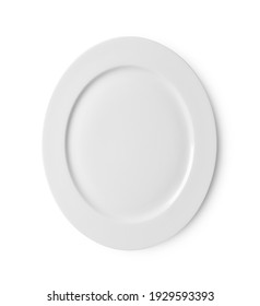 White Plate Isolated On White Background