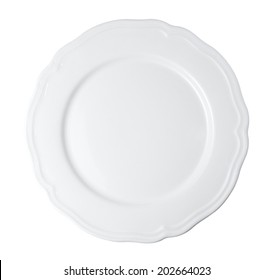 White Plate Isolated On White Background