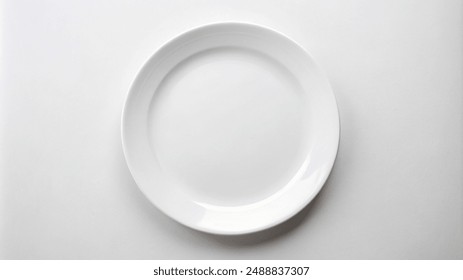 white plate isolated on white background